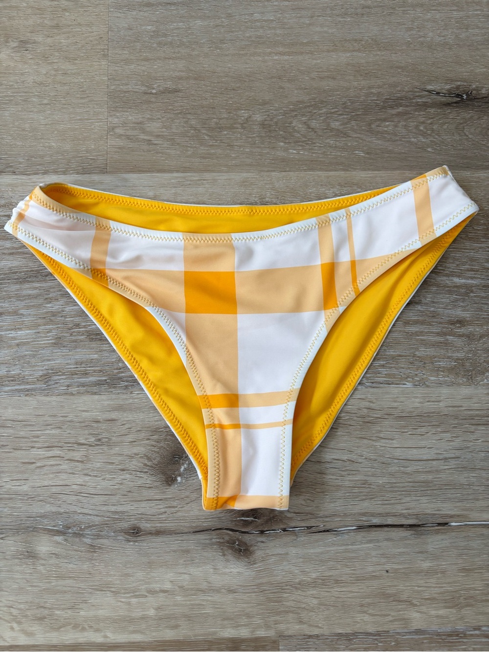 Yellow Plaid Bikini Bottom